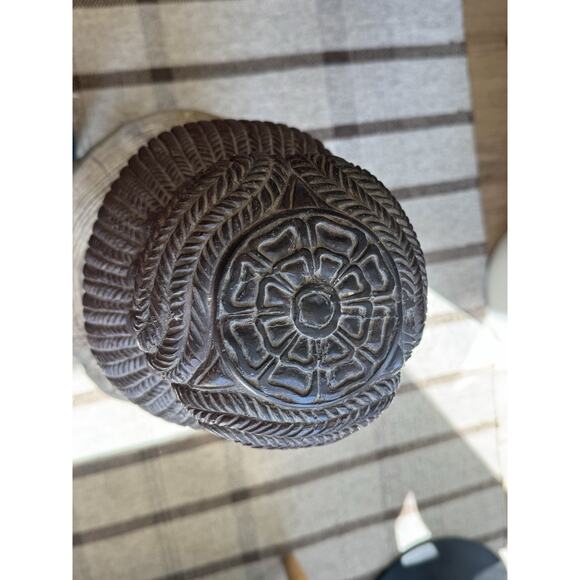 Antique Lakshmi Bust Sculpture Metal Cast Iron? Cambodia Goddess 17”/44cm Huge - Picture 11 of 15